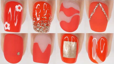 8 EASY NAIL ART IDEAS | summer nail art compilation summer nail polish colors 2022