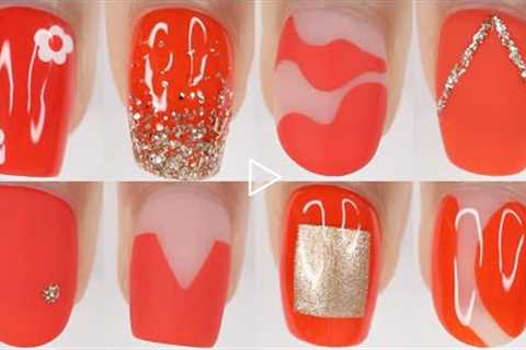 8 EASY NAIL ART IDEAS | summer nail art compilation summer nail polish colors 2022