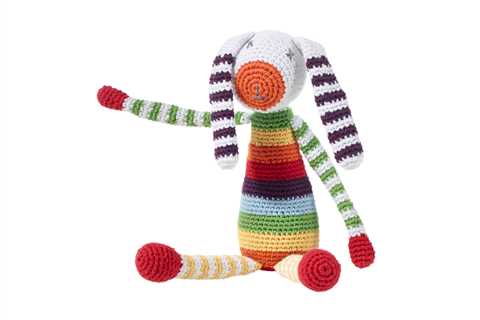 Handmade & Fair Trade Rainbow Bunny Rattle