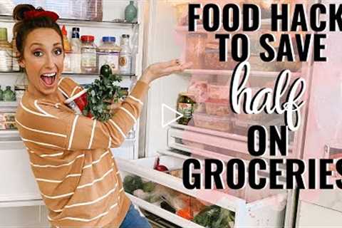 Food Hacks to save HALF on Groceries! Grocery Budget & Food tips with Jordan Page