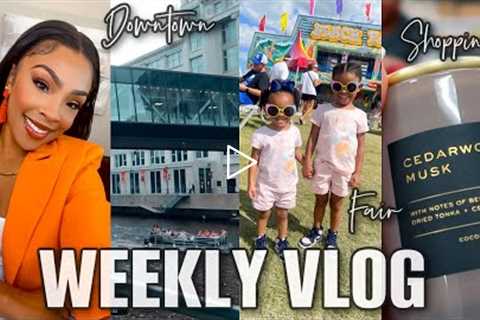 VLOG:WE'RE EXCITED...SHOPPING FOR SCHOOL!| FAIR + AQUARIUM + DOWNTOWN + MORE