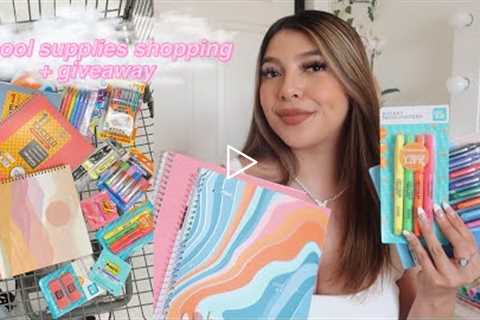 SCHOOL SUPPLIES SHOPPING VLOG AT WALMART + GIVEAWAY📚✏️ *aesthetic school supplies, open giveaway*