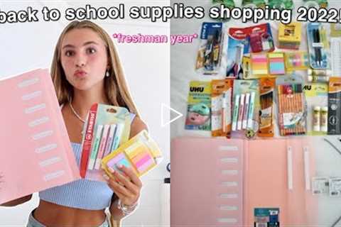 BACK TO SCHOOL SUPPLIES SHOPPING VLOG + HAUL 2022 *freshman year*