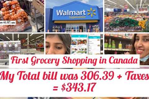 First Grocery Shopping in Canada | Grocery shopping at Walmart | New Immigrants Grocery &..