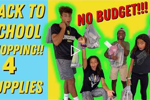 NO BUDGET! Back to School Supplies SHOPPING HAUL for our BIG FAMILY!