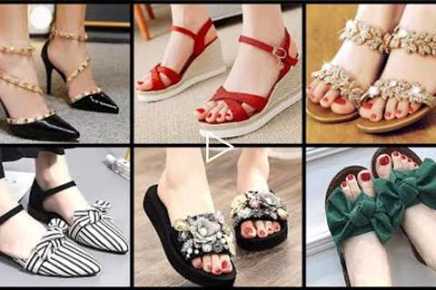 New sandal/flat shoes|| bridal heels || chappal design || #shoes #girlsshoes #sandals #flat #chappal