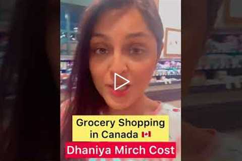 Grocery Shopping in Canada | #shorts #ytshorts | Cilantro Chillies Cost | Indian blogger in Canada