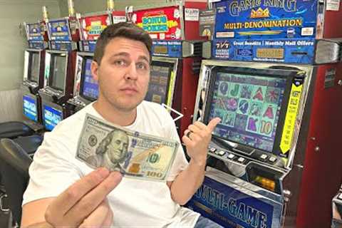 $100 in a Las Vegas Grocery Store SLOT MACHINE..I got a HAND PAY!