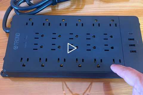 Power Strip Surge Protector 22 Outlets - TROND 5ft Extension Cord