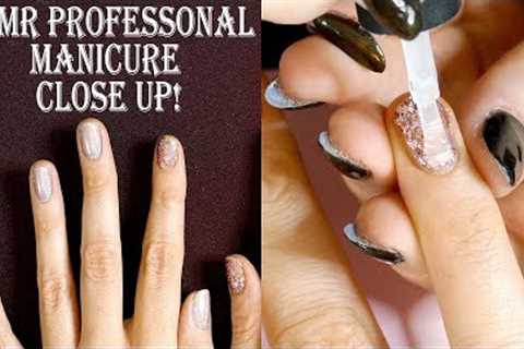 ASMR Professional Manicure w/ Glitter Nails! Super Close Up. Long Videos 4K