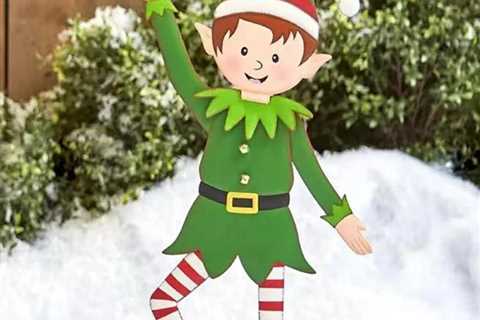 Outdoor Christmas Elf Decorations