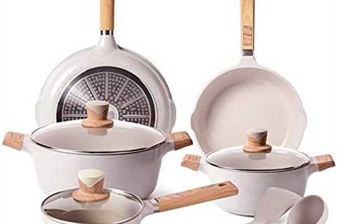 Pots and Pans Set – Non-stick Cookware Sets, Granite Nonstick Pots and Pans Set Frying Pans Stock..