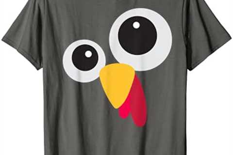 Thanksgiving Kids Funny Turkey Face Matching Costume T-Shirt