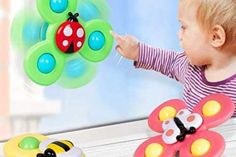 NARRIO Travel Toys for 1 Year Old Boy Gifts, Infant Baby Toys 12-18 Months Suction Cup Spinner Toy, ..