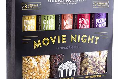 Urban Accents MOVIE NIGHT Popcorn Kernels and Popcorn Seasoning Variety Pack (set of 8) – 3 Non-GMO ..