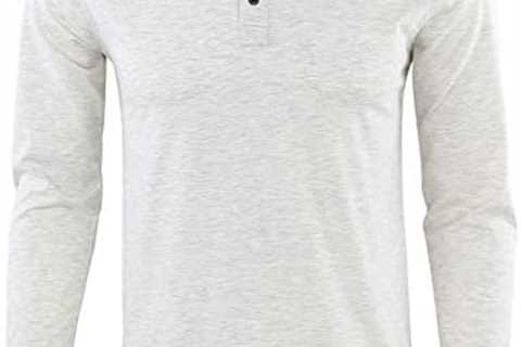 HARBETH Men’s Regular Fit Long Sleeve Athletic Henley Shirt Active Jerseys Tee