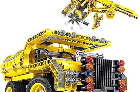 STEM Toy Building Sets for Boys 8-12 Construction Engineering Kit Builds Dump Truck or Airplane..