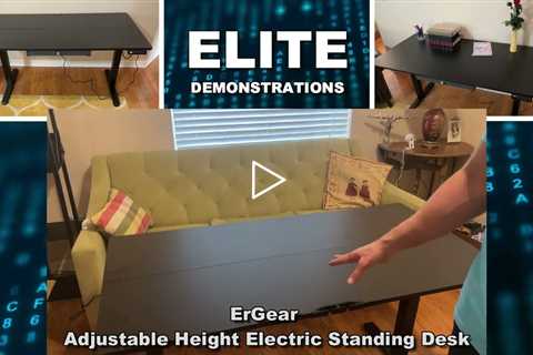 Review ErGear Height Adjustable Electric Standing Desk, 48 x 24 Inches Sit Stand up Desk