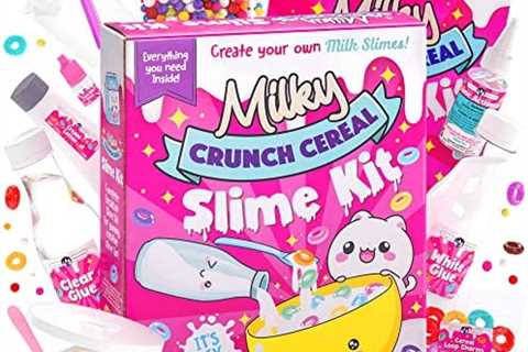 Original Stationery Milky Cereal Crunchy Slime Kit, Make Really Crunchy Slime, Christmas Slime &..