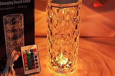HONGMAO Crystal Lamp,Crystal Lights Touching Control Rose Crystal Lamp with USB Port,16 RGB Color..