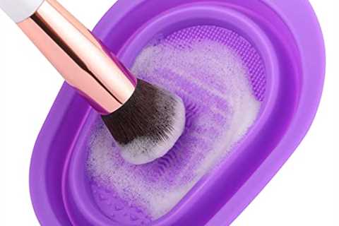 DUcare Brush Cleaning Mat Makeup Brush Cleaning Scrubber Mat Foldable Washing Tool Cosmetic Brush..