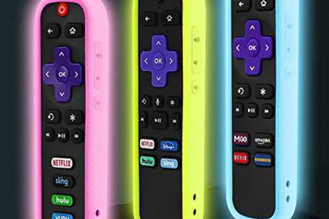 3 Pack Remote Cover for Roku, The Remote Case Compatible with Roku Voice Remote Official, Silicone..