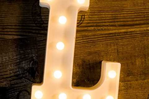 Foaky LED Letter Lights Sign Light Up Letters Sign for Night Light Wedding/Birthday Party Battery..