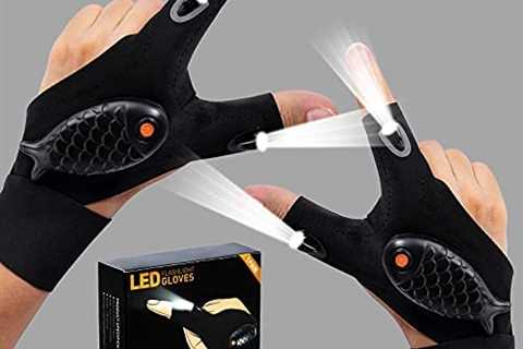 ThxToms Rechargeable LED Flashlight Gloves Gifts for Men, Father’s Day Gifts for Dad, Unique..