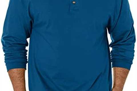 Hanes Men’s T-Shirts, Men’s BeefyT Henley Shirts, Men’s Cotton Long Sleeve Shirts