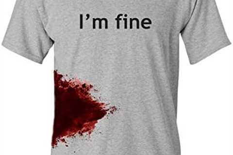 I’m Fine Graphic Novelty Sarcastic Movie Halloween Humor Zombie Funny T Shirt