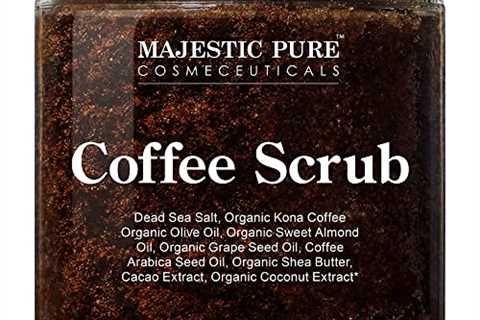 MAJESTIC PURE Arabica Coffee Scrub – All Natural Body Scrub for Skin Care, Stretch Marks, Acne &..