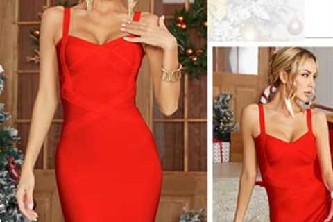 meilun Women’s Celebrity Bandage Bodycon Dress Strap Party Pencil Dress