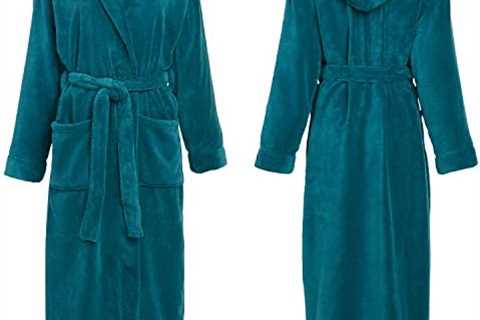 Alexander Del Rossa Bath Robes for Women, Long Hooded Plush Female Bathrobe, Regular and Plus Size, ..