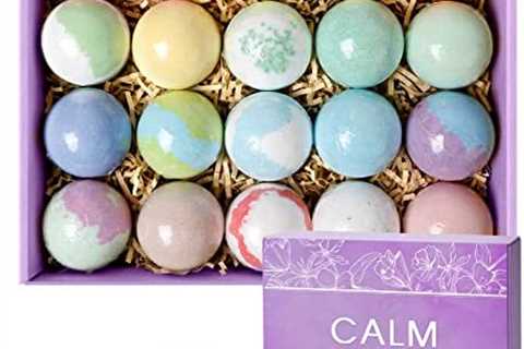 CalmNFiz Bath Bombs for Women Gift Set 20pcs Natural Wonderful Fizz Effect Bath Bomb for Bubble &..