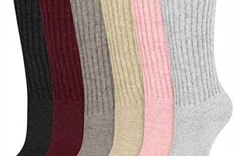 COZYOFFI 3/6 Pairs Wool Socks for Women Winter Warm Thick Knit Gifts Crew Socks