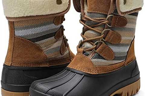 STQ Womens Winter Duck Boots Waterproof Cold Weather Snow Boots