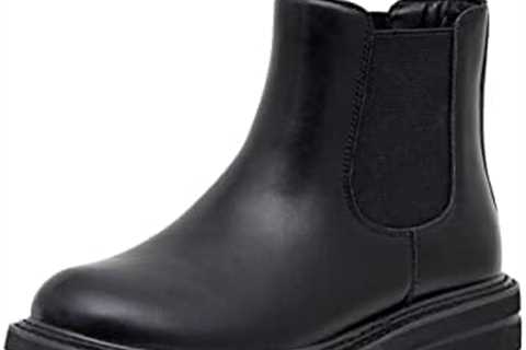 Dunes Women’s Chase chelsea boot, Wide Widths Available, Black 11 W