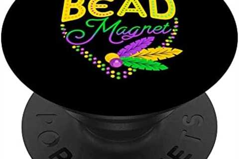 Bead Magnet – Fun Mardi Gras Parade Bead Lover PopSockets Swappable PopGrip