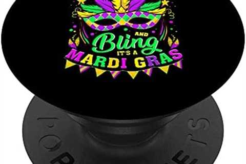 Funny Mardi Gras Beads And Bling It’s A Mardi Gras Thing PopSockets Swappable PopGrip