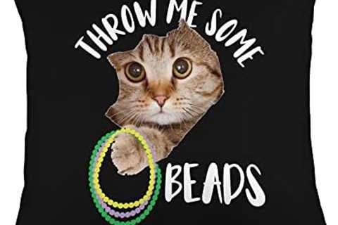 Throw Me Some Beads Funny Mardi Gras Costume Cat Beads Funny Mardi Gras Costume Cute Cat Owner..