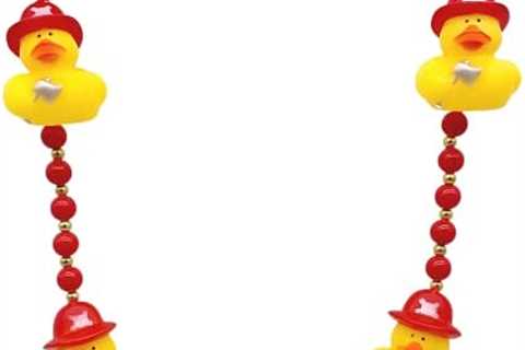 Mardi Gras Spot 42″ Fireman Rubber Duck Mardi Gras Beads (Each)