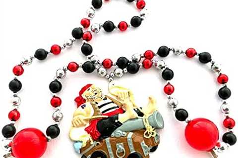 Gasparilla Pirate Cannon and Bombs Mardi Gras Bead Necklace Cajun Carnival New Orleans