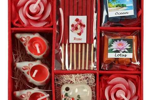 RED ELEPHANT INCENSE CANDLES GIFT SET