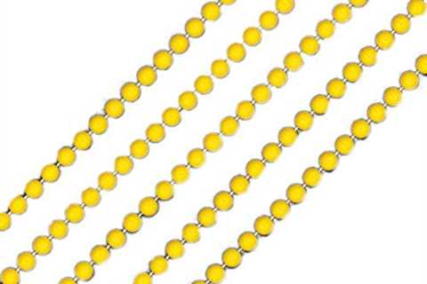 blinkee Smooth Round Opaque Bead Mardi Gras Necklace Yellow Pack of 12