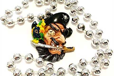 Gasparilla Pirate & Parrot Mardi Gras Bead Necklace Spring Break Cajun Carnival Festival