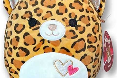 Squishmallows 8 Inch Maria Cheetah with Hearts On Belly – 2023 Valentine’s Day Squad Stuffed Animal ..