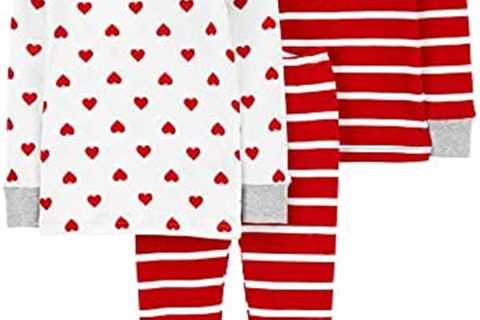 Simple Joys by Carter’s Unisex Babies’ 3-Piece Snug-Fit Cotton Valentines Pajama Set