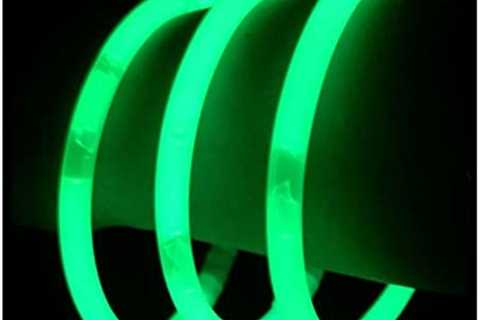 Glow Sticks Bulk Wholesale Bracelets, 100 8” Green Glow Stick Glow Bracelets, Bright Color, Glow..