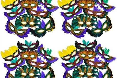 Mardi Gras Masks Bulk | Masquerade Masks for Mardi Gras Costume Party Favors | Fun Party Supplies | ..