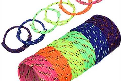 216 Neon Friendship Bracelets Bulk for Kids Birthday Classroom Student Gift Adjustable Paracord..